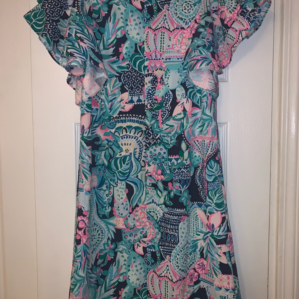 NWT, Lilly Pulitzer Flutter Sleeves Dress, Size 00 - Picture 4 of 8